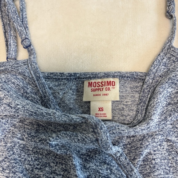 Heather blue athletic romper with pockets - Picture 5 of 6